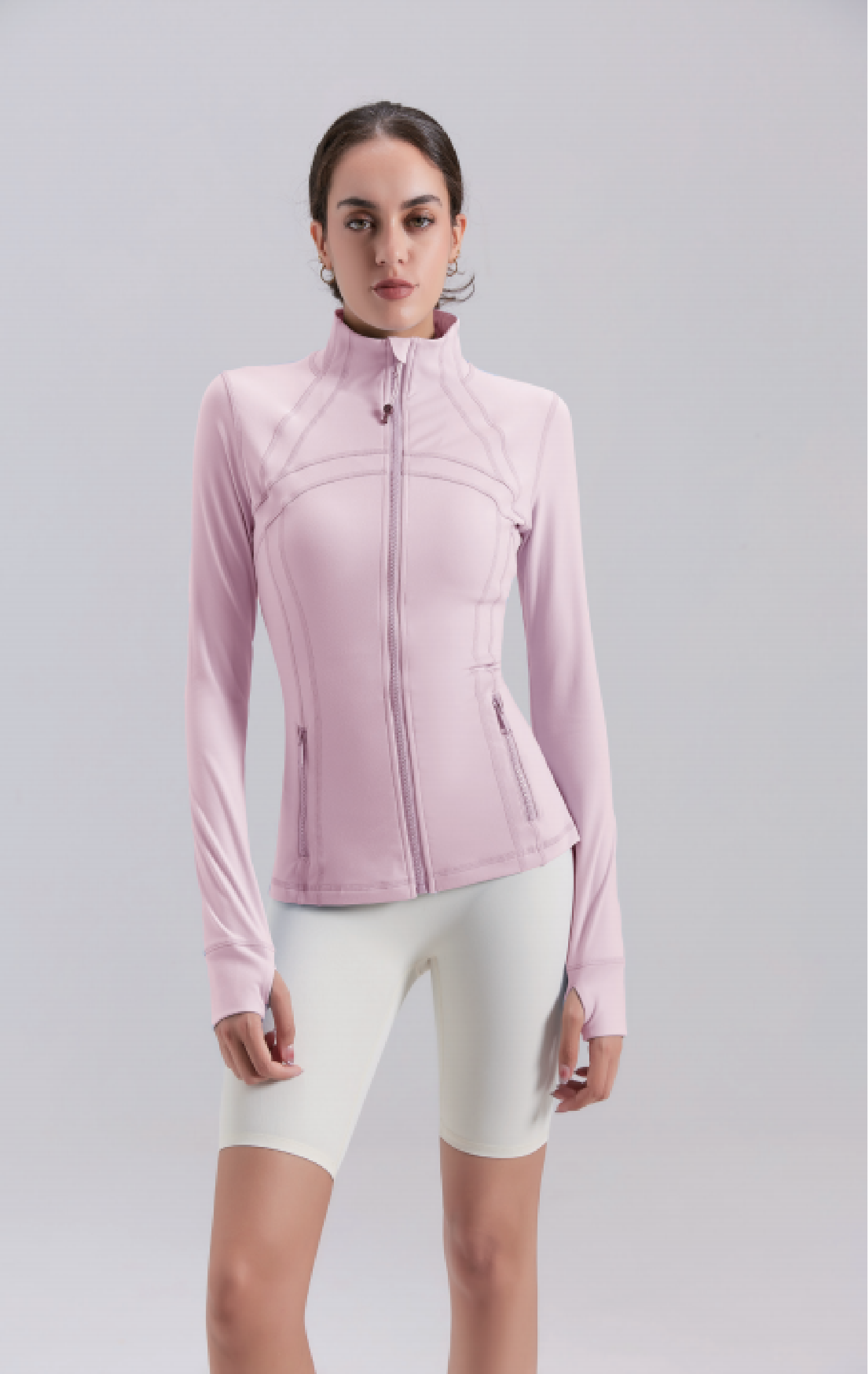 Zipper Soft Fitness Long Sleeve Jacket